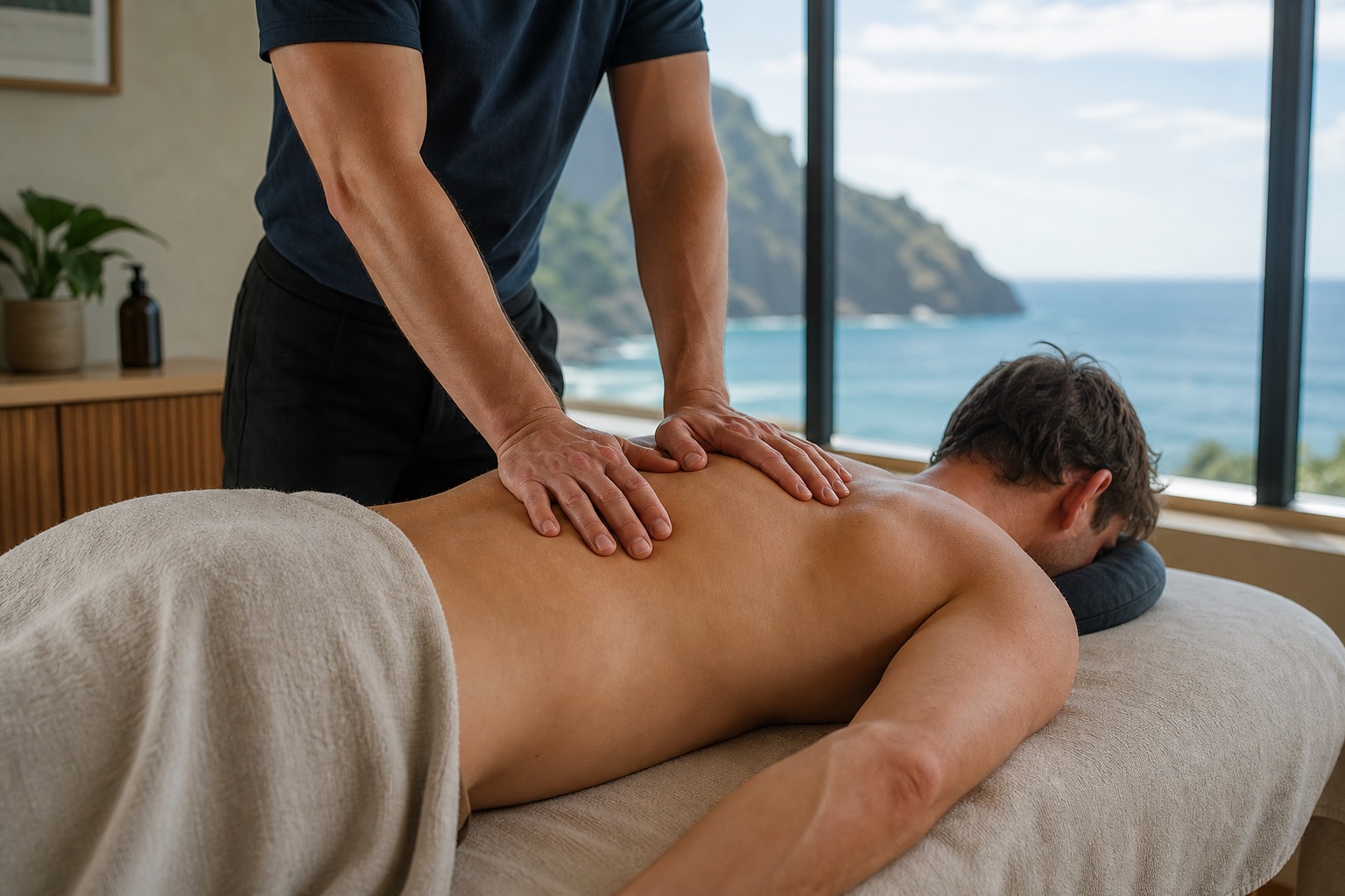 Calm deep tissue body therapy treatment